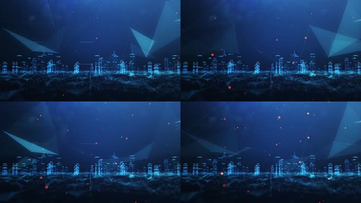 科技城市背景视频