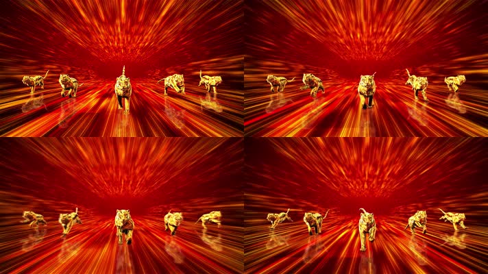 4K年会金牛跑开场-循环