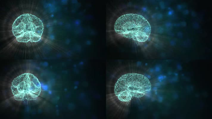 太空中神经元大脑连接的抽象视频