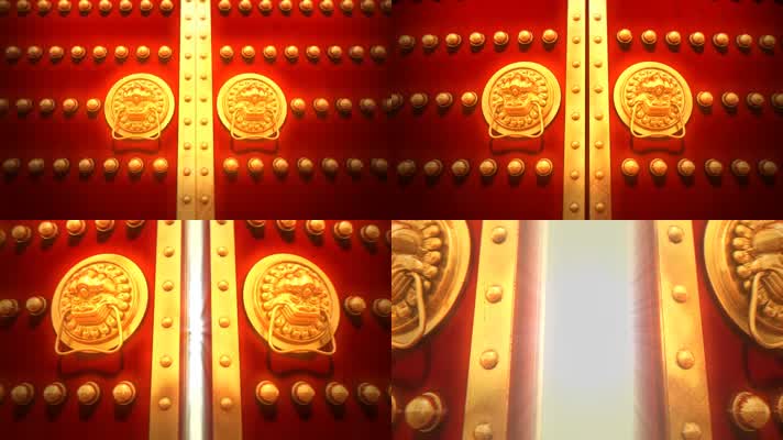 精致特效大红门通道