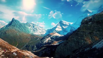 雪山风景视频-01