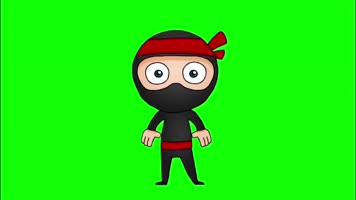 绿幕视频素材忍者