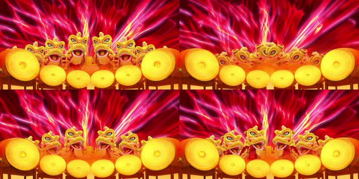 舞狮子喜庆素材