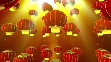 光芒万丈红灯笼视频素材