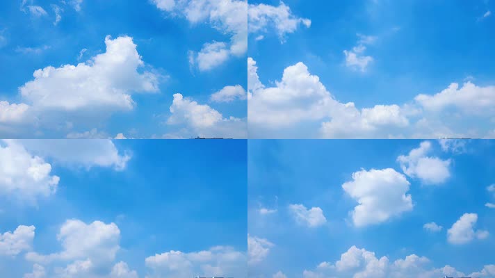 原创4K蓝天白云延时视频素材