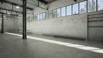 三维动画复古工厂工业车间创意空间