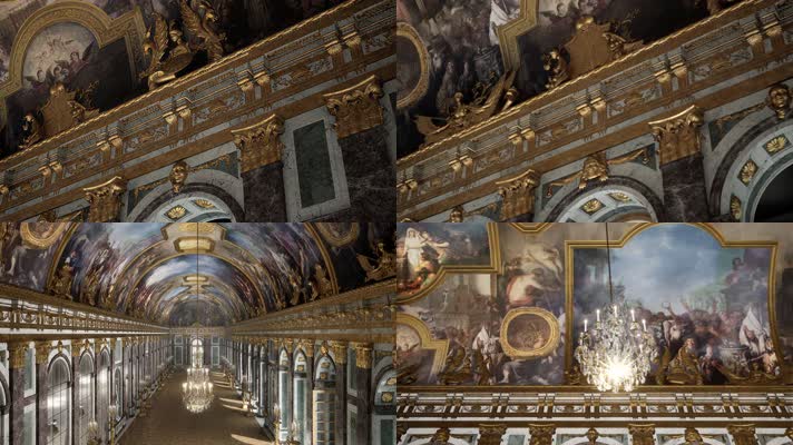 三维动画欧洲富丽堂皇宫殿皇宫