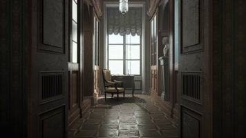 三维动画欧式古典风格书房