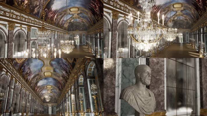 三维动画欧洲富丽堂皇宫殿皇宫