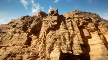 三维动画西部峡谷石壁岩石