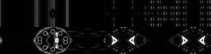 黑白几何图形变化舞台背景