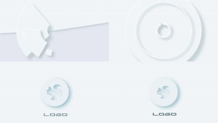 轻拟物风格动态LOGO