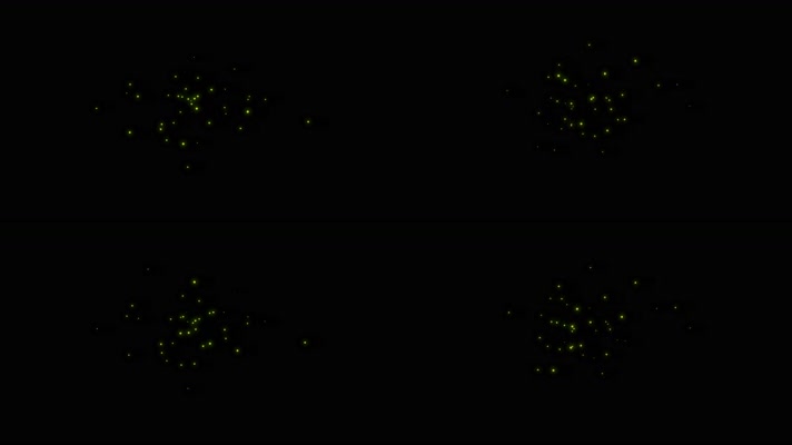 萤火虫缠绕花草树木植物