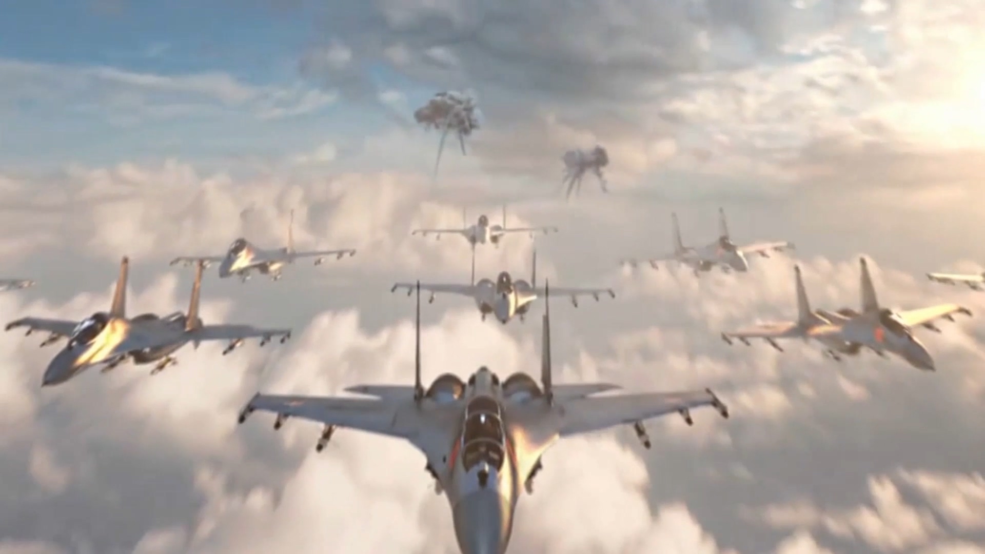 战斗机编队作战战斗