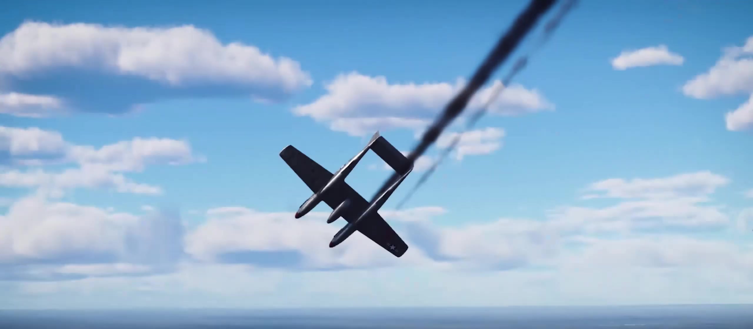 二战空战，螺旋桨战机，空中机枪射击