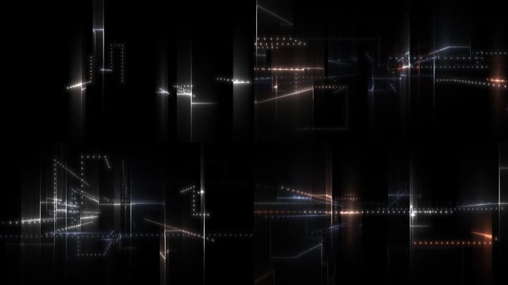 粒子格局光效线条结合数字01_慢速