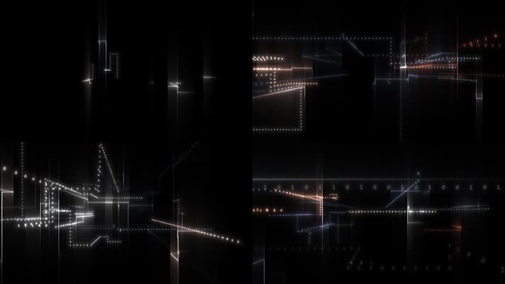 粒子格局光效线条结合数字_快速