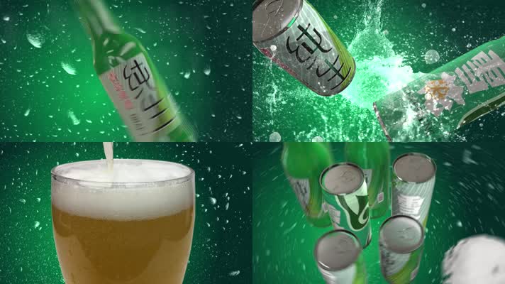 啤酒广告包装ae