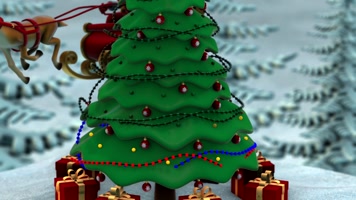 圣诞节动画字幕条带通道
