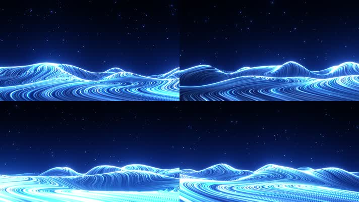 蓝色幻想唯美曲线之高原星空