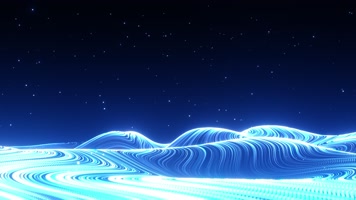 蓝色幻想唯美曲线之高原星空