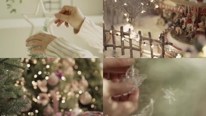 清新圣诞节气氛圣诞树挂件挂件饰品装饰