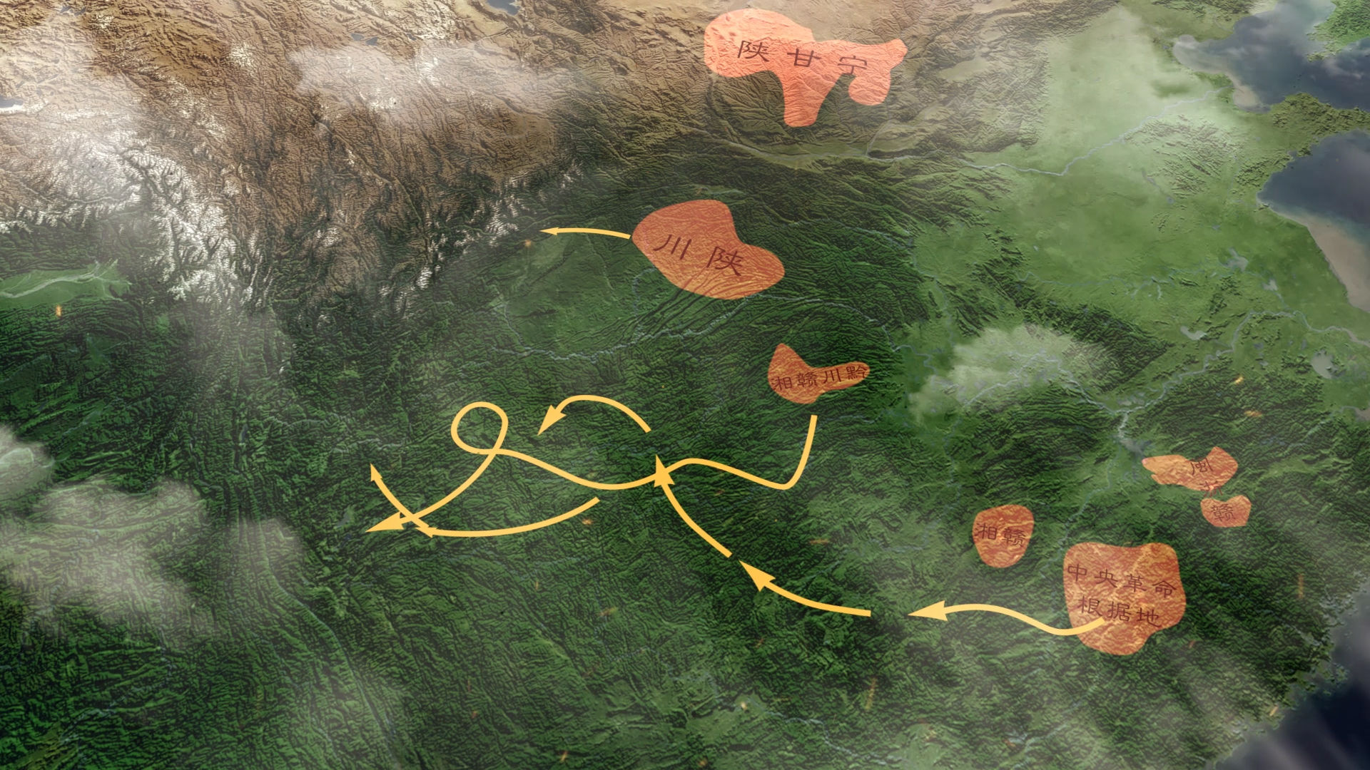 红军长征路线ae模板(无插件)