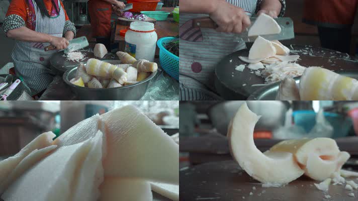 酸笋视频广西传统调味佳品餐厅酸笋特写