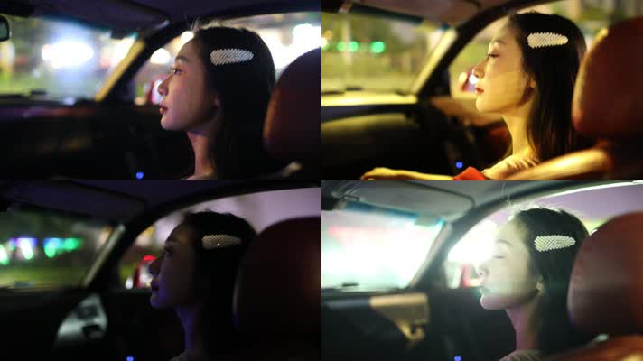 美女在车里侧颜杀