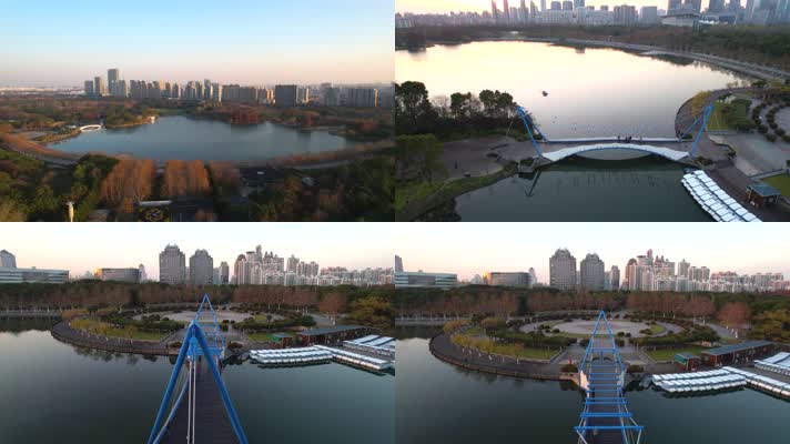 航拍上海世纪公园