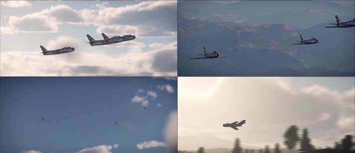 米格战机，激烈空战，战争动画