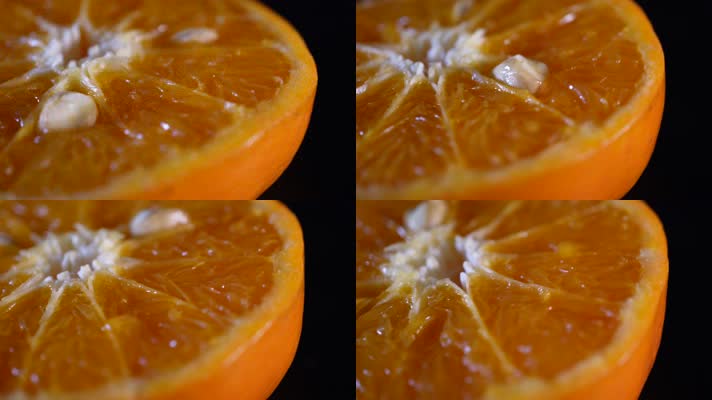 橙子切开的橙汁 (4)