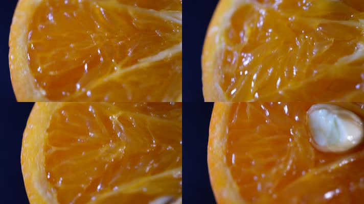 橙子切开的橙汁 (3)