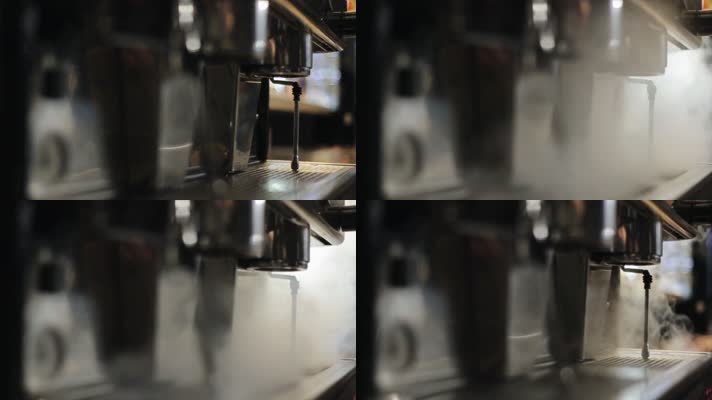 咖啡机蒸汽热咖啡