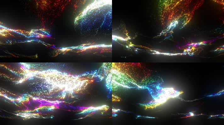 绚彩粒子流动星尘星云