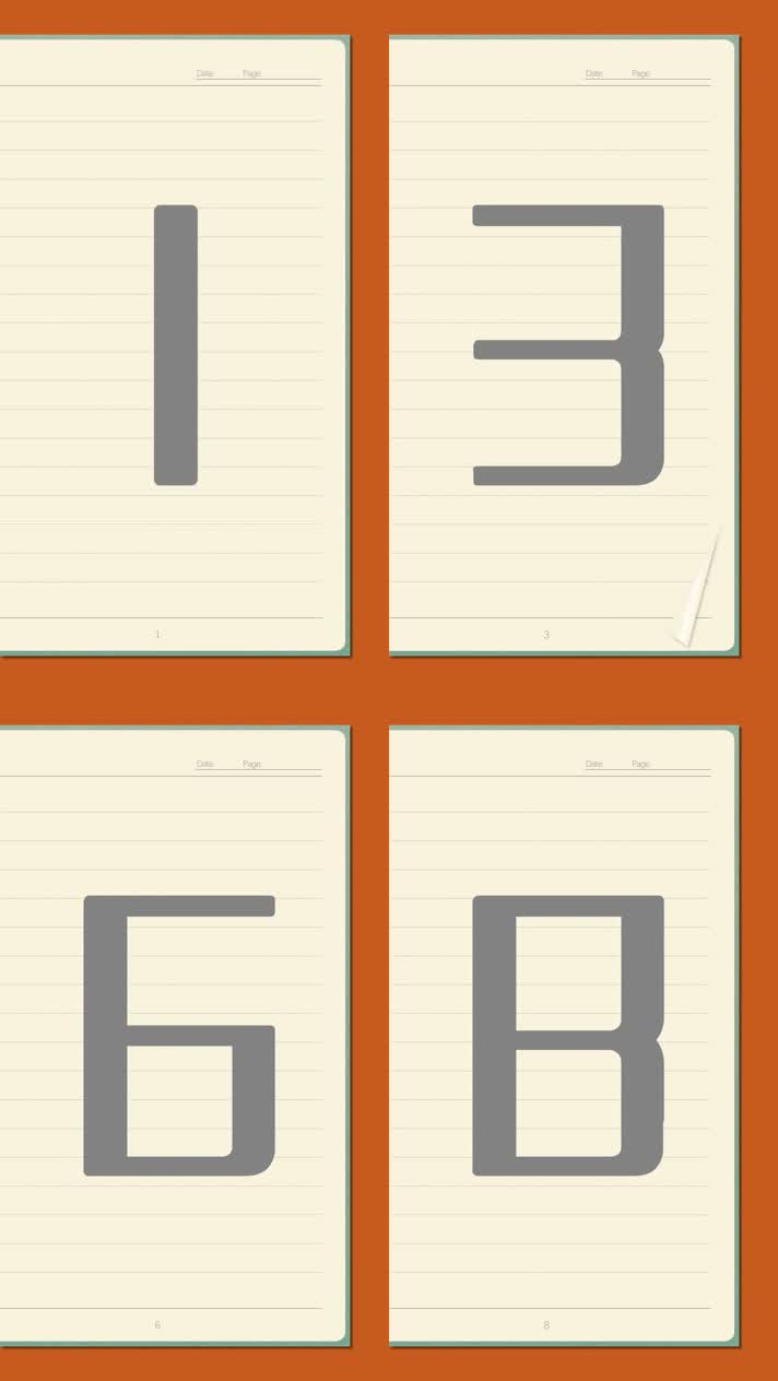 竖版纸张翻页AE模板