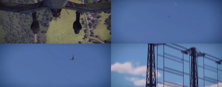 战争动画，空战轰炸，二战战机