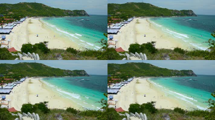 泰国芭堤雅春武里岛沙美海滩的俯视图