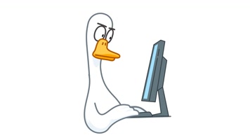 4K卡通鸭子点赞alpha通道