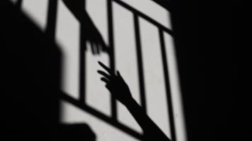 手的光影影子，抽象光影4k视频素材