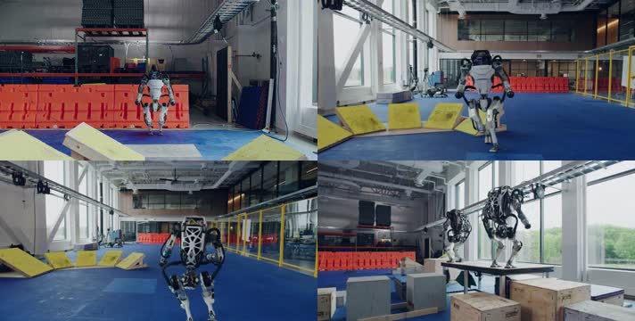 人工智能机器人，机器人跳跃奔跑