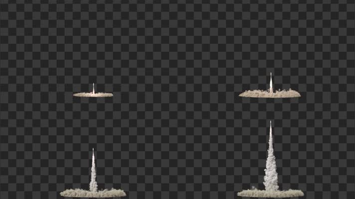 火箭发射升空【alpha通道】