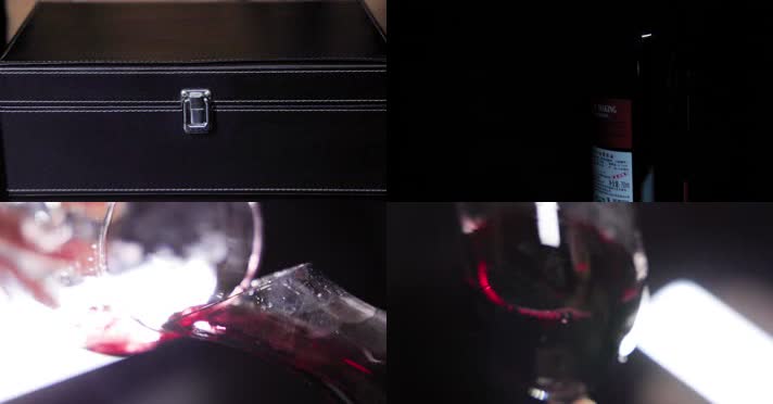 品味红酒高脚杯水花高速合集 4k升格实拍