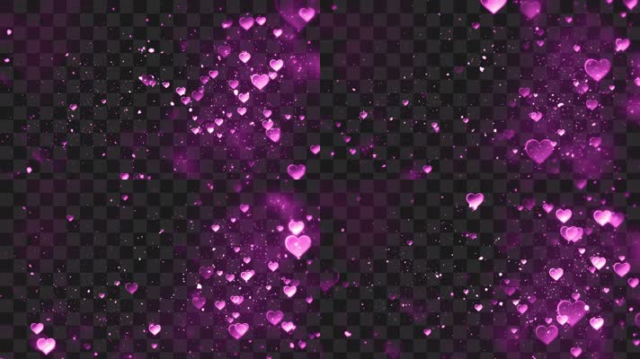 浪漫情人节心形背景-alpha通道