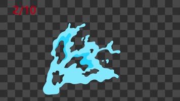 4K-10组卡通水花-alpha通道