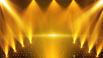 4K 唯美金色歌舞晚会演出粒子射灯光线舞