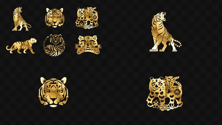 6款金色老虎循环带通道