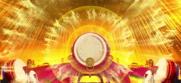 春节喜庆版LED高清中国龙水鼓舞台背景 春节喜庆版LED高清中国龙水鼓舞台背景