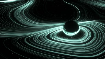 抽象深邃线条粒子流动空灵旋涡意象视频素材