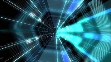 科技光线转场穿梭隧道旋转六边形